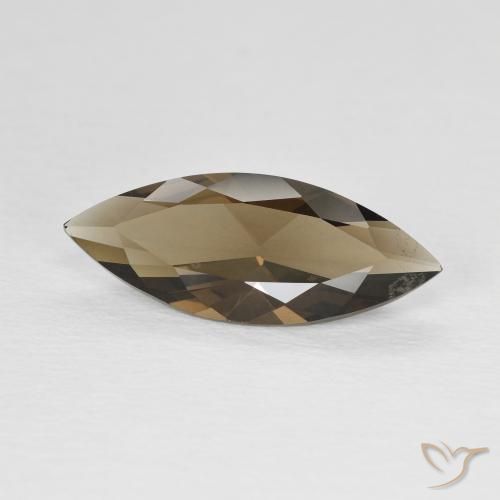 2.93 ct Brown Smoky Quartz Stone, Natural Smoky Quartz in Marquise Concave Cut Shape for Sale