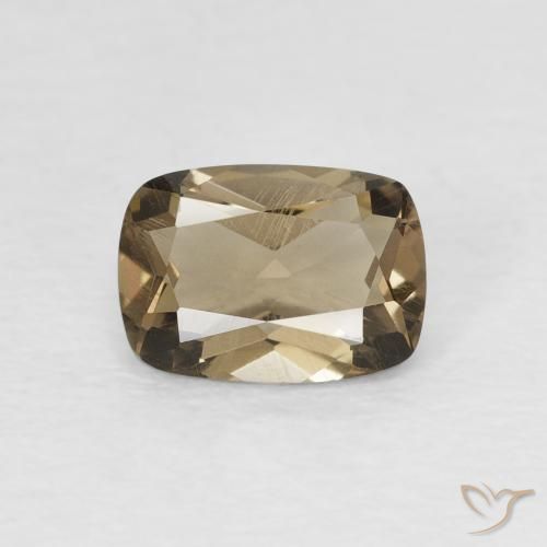 0.80 ct Brown Smoky Quartz Gemstone, Smoky Quartz Gem in Cushion-Cut Shape for Sale.