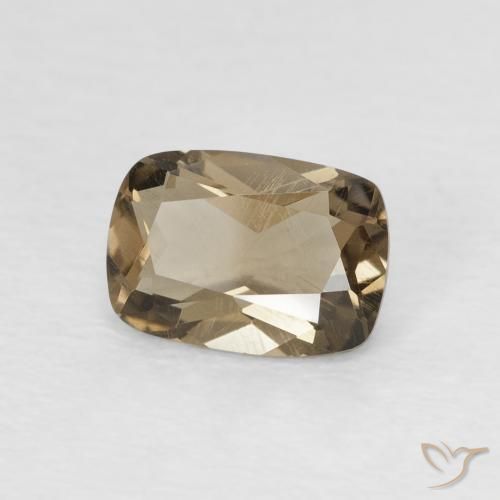 0.80 ct Brown Smoky Quartz Stone, Natural Smoky Quartz in Cushion-Cut Shape for Sale
