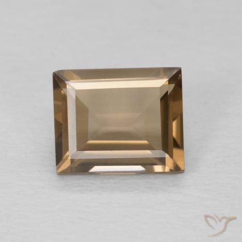 0.89ct Natural Light Brown Smoky Quartz, Baguette, VVS