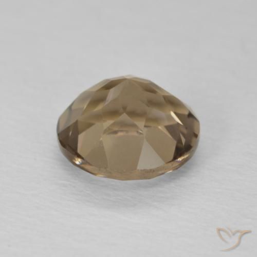 Smoky Quartz Gemstone in 7 mm (calibrated) Size for Sale, Smoky Quartz Stone in Wood Brown Color