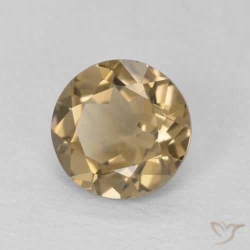 1.06 ct Brown Smoky Quartz Stone, Natural Smoky Quartz in Round Facet Shape for Sale