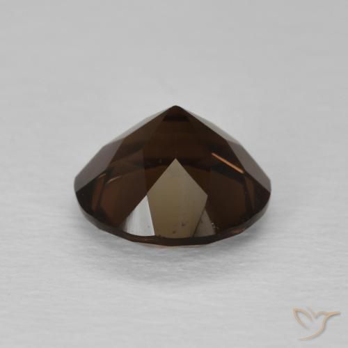 Smoky Quartz Gemstone in 7 mm (calibrated) Size for Sale, Smoky Quartz Stone in Dark Brown Color