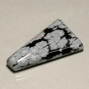 14.82 ct Multicolor Snowflake Obsidian Gemstone, Snowflake Obsidian Gem in Trapezoid Shape for Sale.