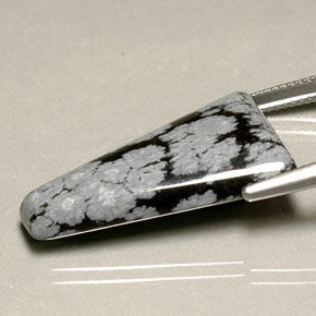 Snowflake Obsidian Gemstone in 27.1 x 16.5 mm Size for Sale, Snowflake Obsidian Stone in Snowflake Color