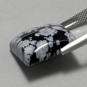 Snowflake Obsidian Gemstone in 15.1 x 15.1 mm Size for Sale, Snowflake Obsidian Stone in Snowflake Color
