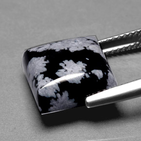 Snowflake Obsidian Gemstone in 12 x 12 mm (calibrated) Size for Sale, Snowflake Obsidian Stone in Snowflake Color
