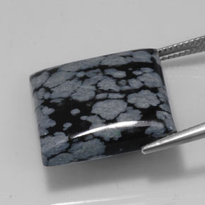 Snowflake Obsidian Gemstone in 20 x 19.8 mm Size for Sale, Snowflake Obsidian Stone in Gray-White Black Color