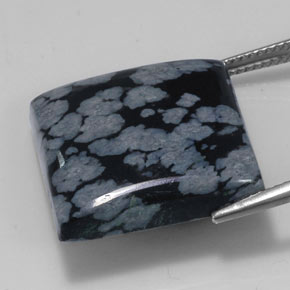 Snowflake Obsidian Gemstone in 20 x 19.9 mm Size for Sale, Snowflake Obsidian Stone in Gray-White Black Color
