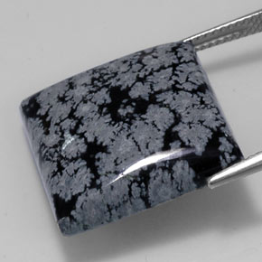 Snowflake Obsidian Gemstone in 19.9 x 19.9 mm Size for Sale, Snowflake Obsidian Stone in Gray-White Black Color