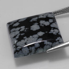 Snowflake Obsidian Gemstone in 19.9 x 19.9 mm Size for Sale, Snowflake Obsidian Stone in Gray-White Black Color