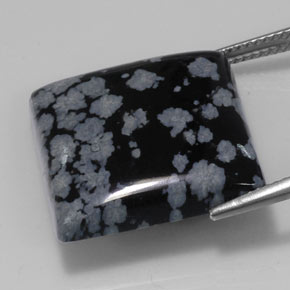 Snowflake Obsidian Gemstone in 20 x 19.8 mm Size for Sale, Snowflake Obsidian Stone in Black White Color