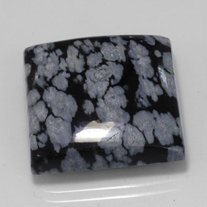 22.48 ct Multicolor Snowflake Obsidian Stone, Natural Snowflake Obsidian in Square Cabochon Shape for Sale