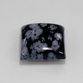 11.52 ct Multicolor Snowflake Obsidian Stone, Natural Snowflake Obsidian in Square Cabochon Shape for Sale
