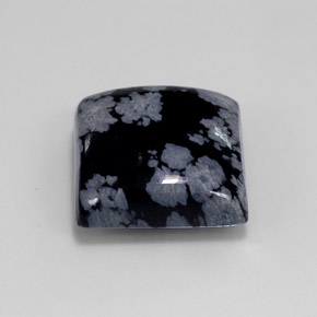 11.74 ct Multicolor Snowflake Obsidian Stone, Natural Snowflake Obsidian in Square Cabochon Shape for Sale