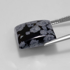 Snowflake Obsidian Gemstone in 15 x 14.7 mm Size for Sale, Snowflake Obsidian Stone in Snowflake Color