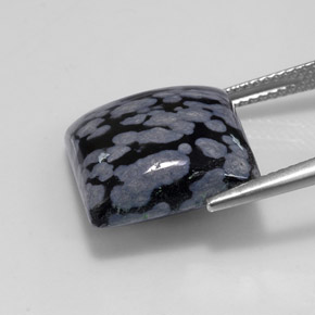 Snowflake Obsidian Gemstone in 14.9 x 14.9 mm Size for Sale, Snowflake Obsidian Stone in Gray-White Black Color