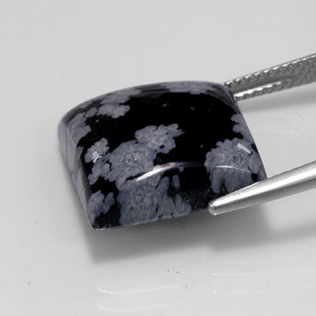 Snowflake Obsidian Gemstone in 15.1 x 15.1 mm Size for Sale, Snowflake Obsidian Stone in Snowflake Color