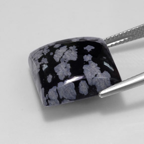 Snowflake Obsidian Gemstone in 15 x 14.9 mm Size for Sale, Snowflake Obsidian Stone in Gray-White Black Color
