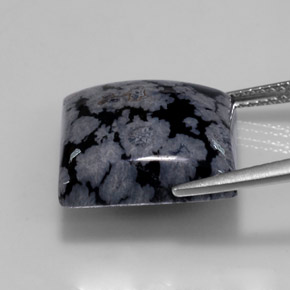 Snowflake Obsidian Gemstone in 15 x 15 mm Size for Sale, Snowflake Obsidian Stone in Black White Color