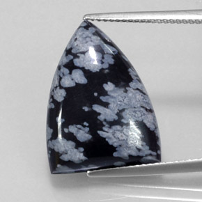 9.17 ct Multicolor Snowflake Obsidian Gemstone, Snowflake Obsidian Gem in Fancy Cabochon Shape for Sale.