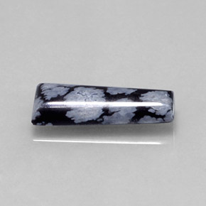 3.20 ct Multicolor Snowflake Obsidian Stone, Natural Snowflake Obsidian in Trapezoid Cabochon Shape for Sale