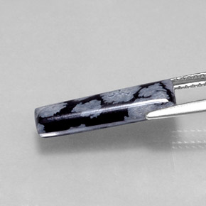 Snowflake Obsidian Gemstone in 17.9 x 6.4 mm Size for Sale, Snowflake Obsidian Stone in Snowflake Color