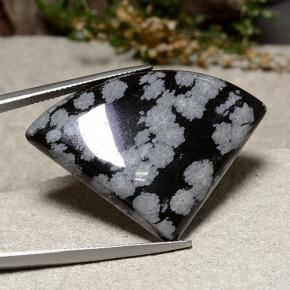 Snowflake Obsidian Gemstone in 38.5 x 28.3 mm Size for Sale, Snowflake Obsidian Stone in Multicolor Color