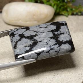 Snowflake Obsidian Gemstone in 25.8 x 18 mm Size for Sale, Snowflake Obsidian Stone in Snowflake Color