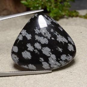 29.2ct Pear Cabochon Snowflake Snowflake Obsidian for sale thumb image of 29.2ct Pear Cabochon Snowflake Snowflake Obsidian (ID: 485528)