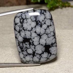 31.5ct Cushion Cabochon Snowflake Snowflake Obsidian for sale thumb image of 31.5ct Cushion Cabochon Snowflake Snowflake Obsidian (ID: 485533)