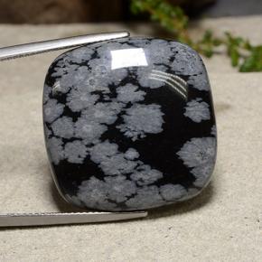 28.5ct Cushion Cabochon Snowflake Snowflake Obsidian for sale thumb image of 28.5ct Cushion Cabochon Snowflake Snowflake Obsidian (ID: 485536)