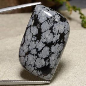 31ct Fancy Cabochon Snowflake Snowflake Obsidian for sale thumb image of 31ct Fancy Cabochon Snowflake Snowflake Obsidian (ID: 485540)