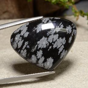 Snowflake Obsidian Gemstone in 25.6 x 20.4 mm Size for Sale, Snowflake Obsidian Stone in Snowflake Color