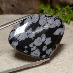 Snowflake Obsidian Gemstone in 32.1 x 24.4 mm Size for Sale, Snowflake Obsidian Stone in Multicolor Color