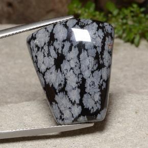Snowflake Obsidian Gemstone in 24.9 x 21.5 mm Size for Sale, Snowflake Obsidian Stone in Multicolor Color