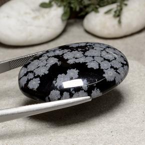 Snowflake Obsidian Gemstone in 34.1 x 23.9 mm Size for Sale, Snowflake Obsidian Stone in Multicolor Color