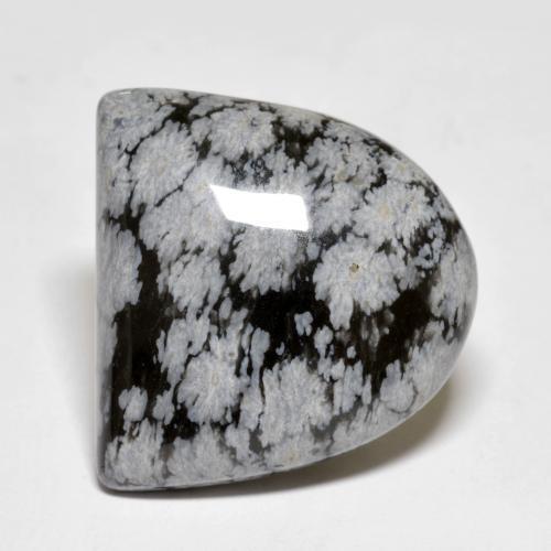 22.24 ct Multicolor Snowflake Obsidian Stone, Natural Snowflake Obsidian in Fancy Cabochon Shape for Sale