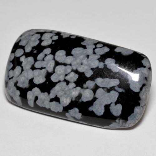 Mehrfarbig Schneeflockenobsidian Edelstein - 20.8ct Kissen Cabochon (ID: 578734)