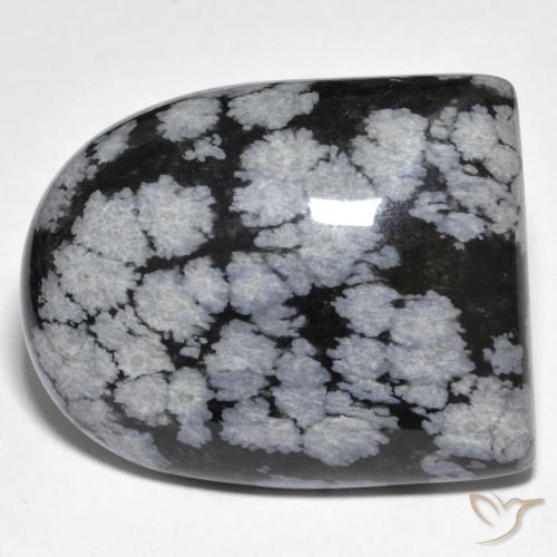 Obsidienne flocon de neige fantaisie de 29,59 ct, 26,8 x 21,5 mm d'Inde, Photo A