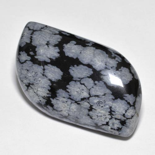 Flocon de Neige Obsidienne Fantaisie en damier des États-Unis 35,66 ct, dimension 32,5 x 19,2mm, pureté Opaque , pierre gemme naturelle Non traité, 1 pièce Flocon de Neige Obsidienne de couleur Multicolore, dureté Mohs de 5 à 5.5, Photo A