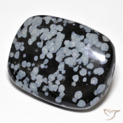 Ossidiana fiocco di neve cuscino da 25,43 ct, 24,5 x 19 mm dall'India, Photo A