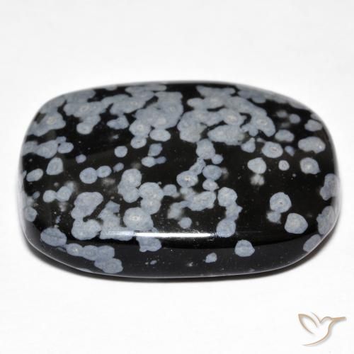 Snowflake Obsidian Gemstone in 24.5 x 19 mm Size for Sale, Snowflake Obsidian Stone in Gray-White Black Color
