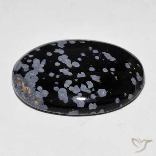 Snowflake Obsidian Gemstone in 26.6 x 20.1 mm Size for Sale, Snowflake Obsidian Stone in Multicolor Color