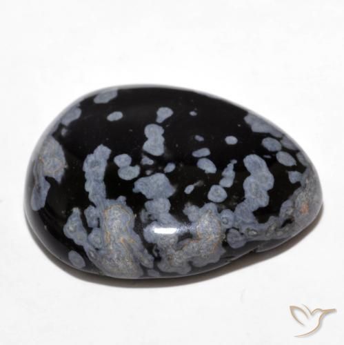 Snowflake Obsidian Gemstone in 25.4 x 21.8 mm Size for Sale, Snowflake Obsidian Stone in Gray-White Black Color