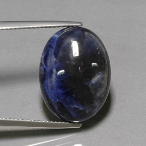 12.79 ct Blue Sodalite Stone, Natural Sodalite in Oval Cabochon Shape for Sale