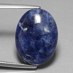 10.96 ct Blue Sodalite Gemstone, Sodalite Gem in Oval Cabochon Shape for Sale.
