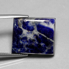 16.13 ct Blue Sodalite Stone, Natural Sodalite in Baguette Cabochon Shape for Sale