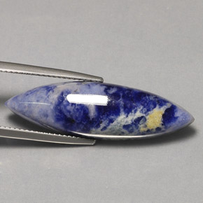 12.90 ct Blue Sodalite Stone, Natural Sodalite in Marquise Cabochon Shape for Sale