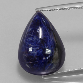 9.48 ct Blue Sodalite Gemstone, Sodalite Gem in Pear Cabochon Shape for Sale.